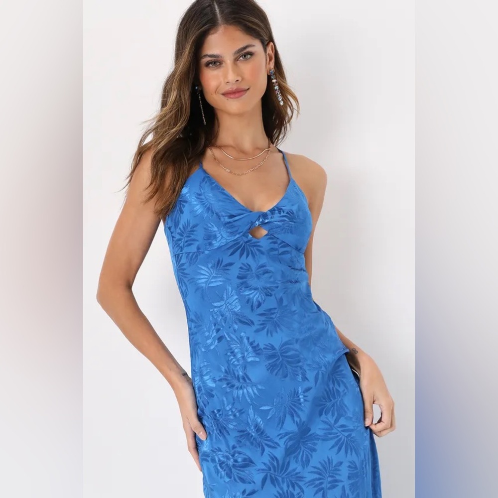 Vacation Views Blue Midi Dress